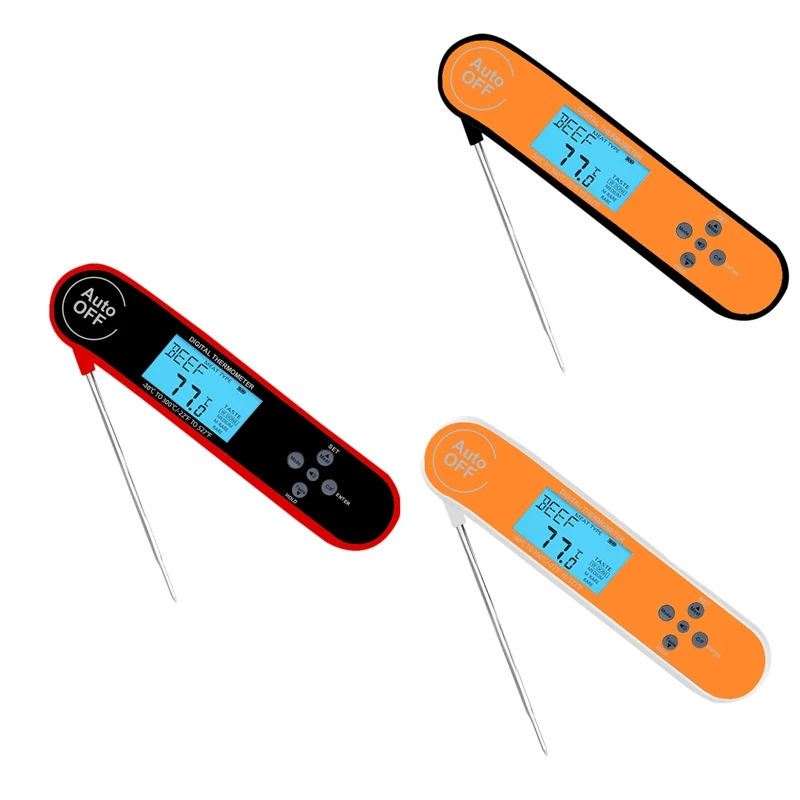 

Цифровой Кухонный Термометр мгновенного считывания мяса, прибор для измерения температуры, с магнитом и голосовым оповещением, для глубоко...