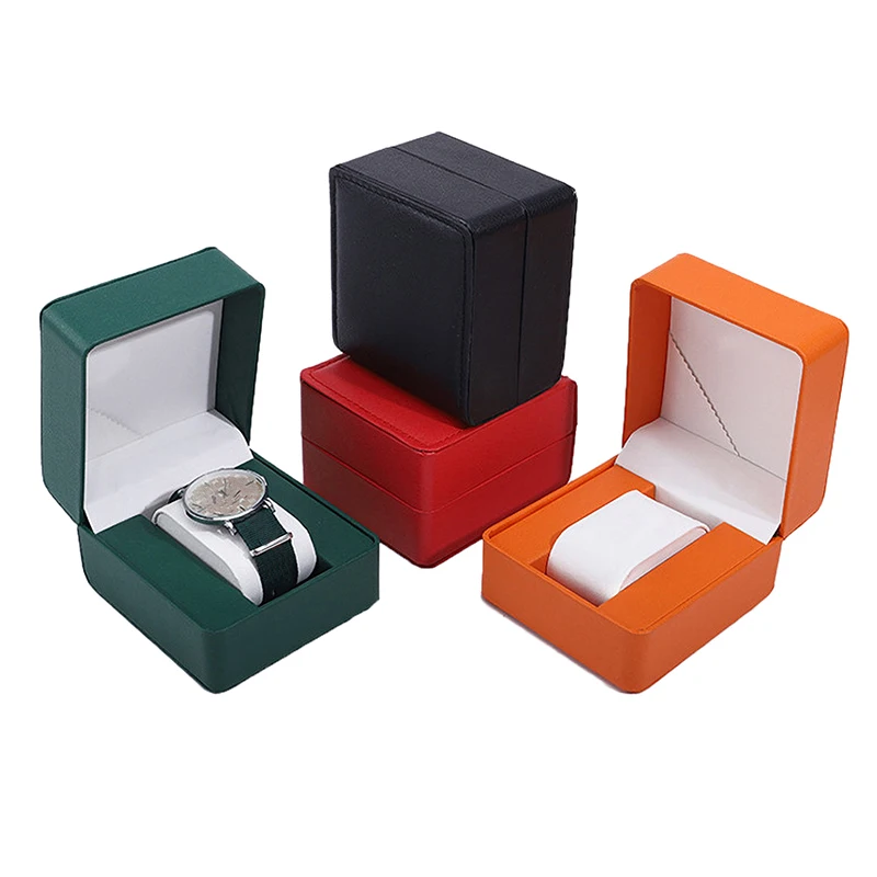 Коробка для хранения часов из искусственной кожи витрина одиночных наручные