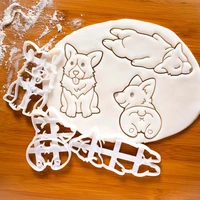 kitchen diy bakeware hand corgi cookie mold biscuits mould cute dog shaped baking tool