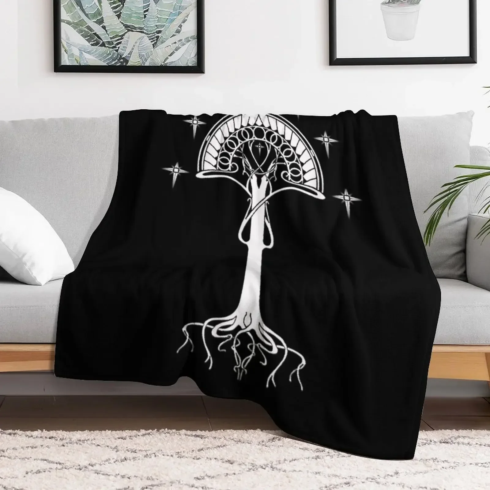 Сигил Великобритании Арнора и Гондора (Gondorian черный вариант) Плед Фланелевое