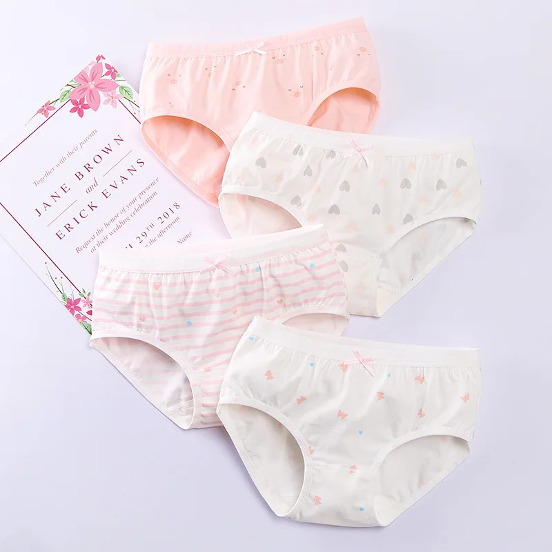 4PCS Girl Antibacterial Panties Summer 3-8Y Young Children Cotton Underwears Soft Kids Thin Breathable Briefs Baby Cute Knickers enlarge