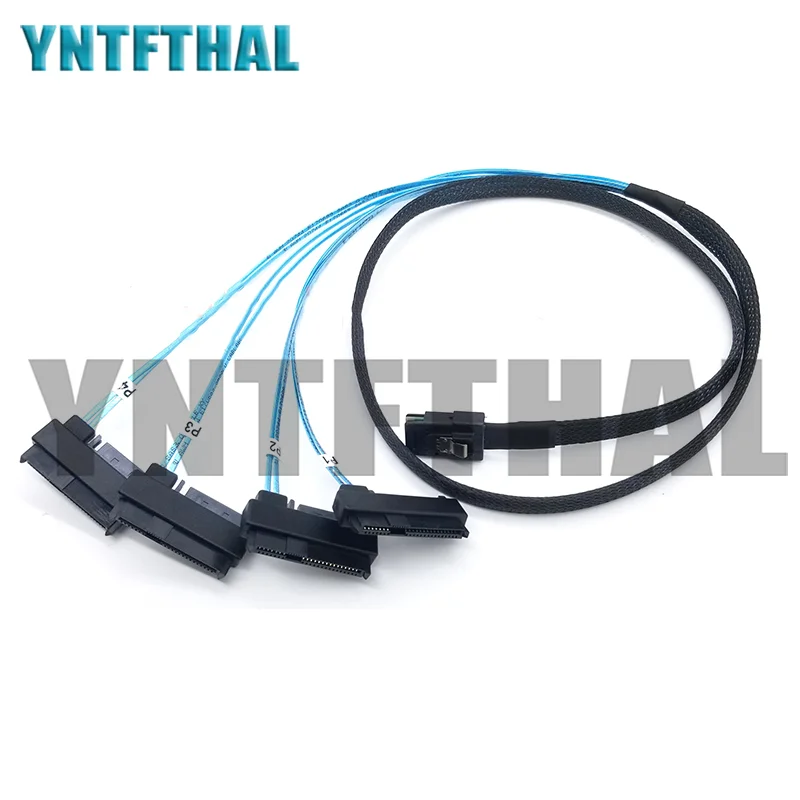 Оригинальный Новый 1M Mini SAS SFF-8087 36P до 4 * SFF-8482 SAS SAS29 + 15P соединительный кабель 4 SAS кабель передачи для жесткого диска