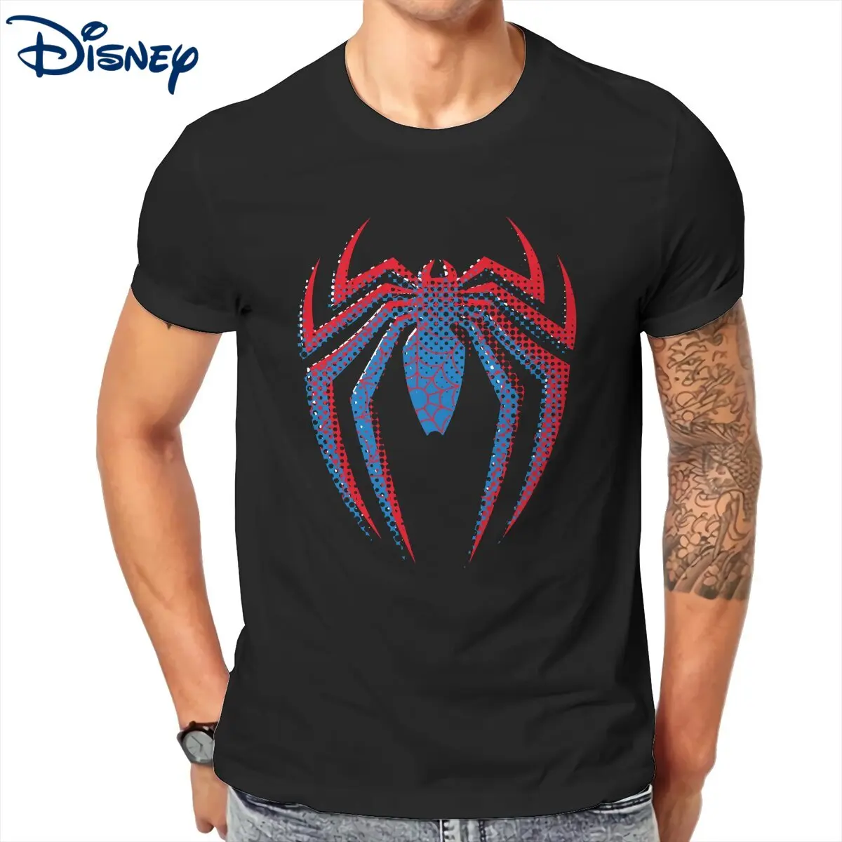 

Костюм в стиле Disney Spider-Verse The Advanced Полутоновый Женский, мужские хлопковые футболки с круглым вырезом, футболки с коротким рукавом, одежда