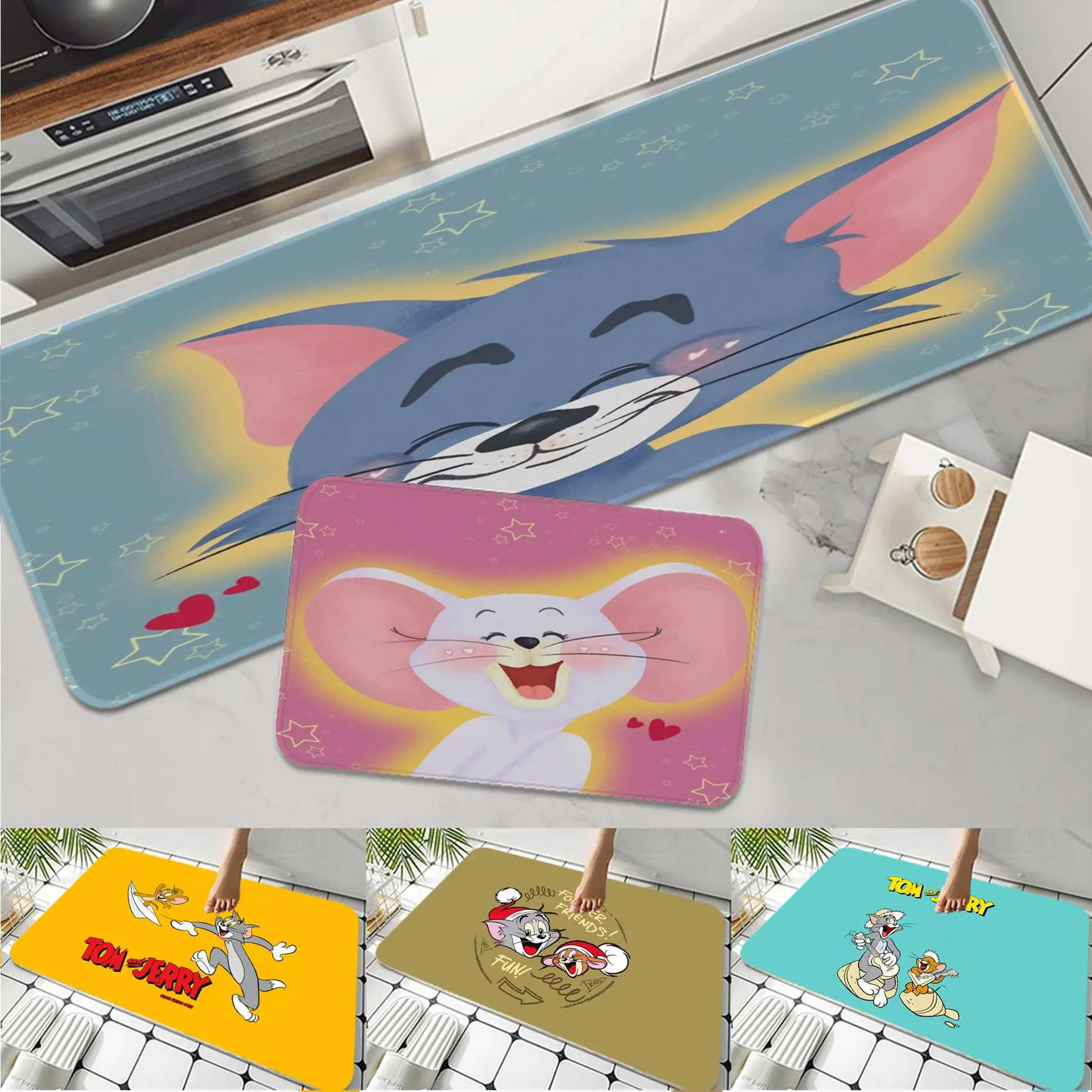 

BANDAI TOM And JERRY Bathroom Mat Cheaper Anti-slip Modern Living Room Balcony Printed Household Carpets