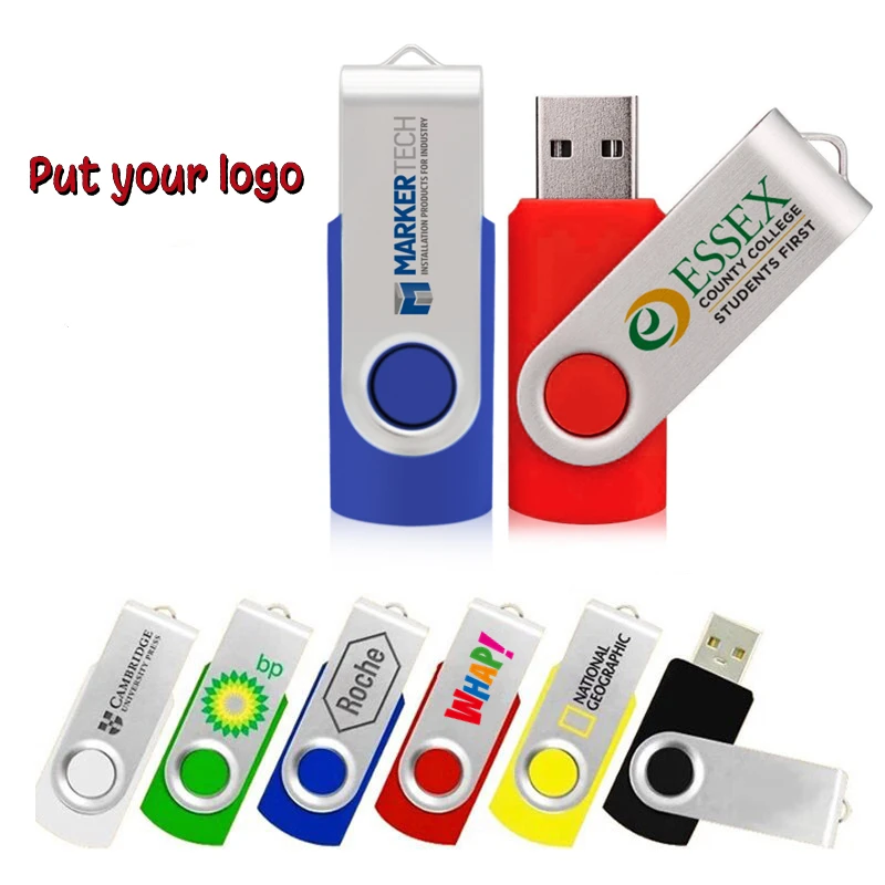 

10pcs/lot Free Print Logo metal usb flash drive 128GB pendrive 64gb cle high speed memoria usb stick 32GB 16GB 4GB Pen Drive