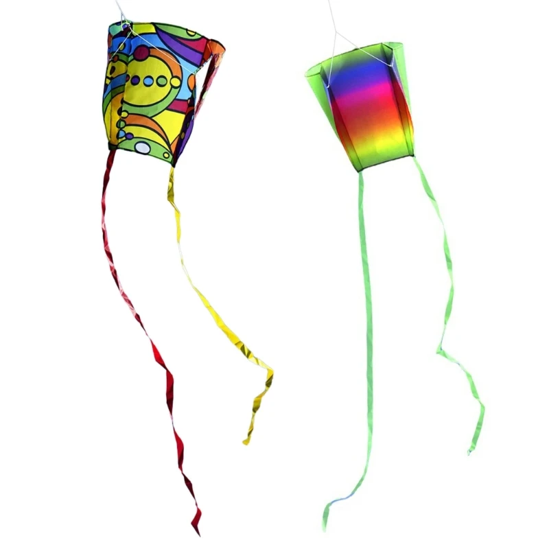 

Funny Flying Kites Rainbow Theme Outdoor Pocket Kites Children Kids Sport Toy
