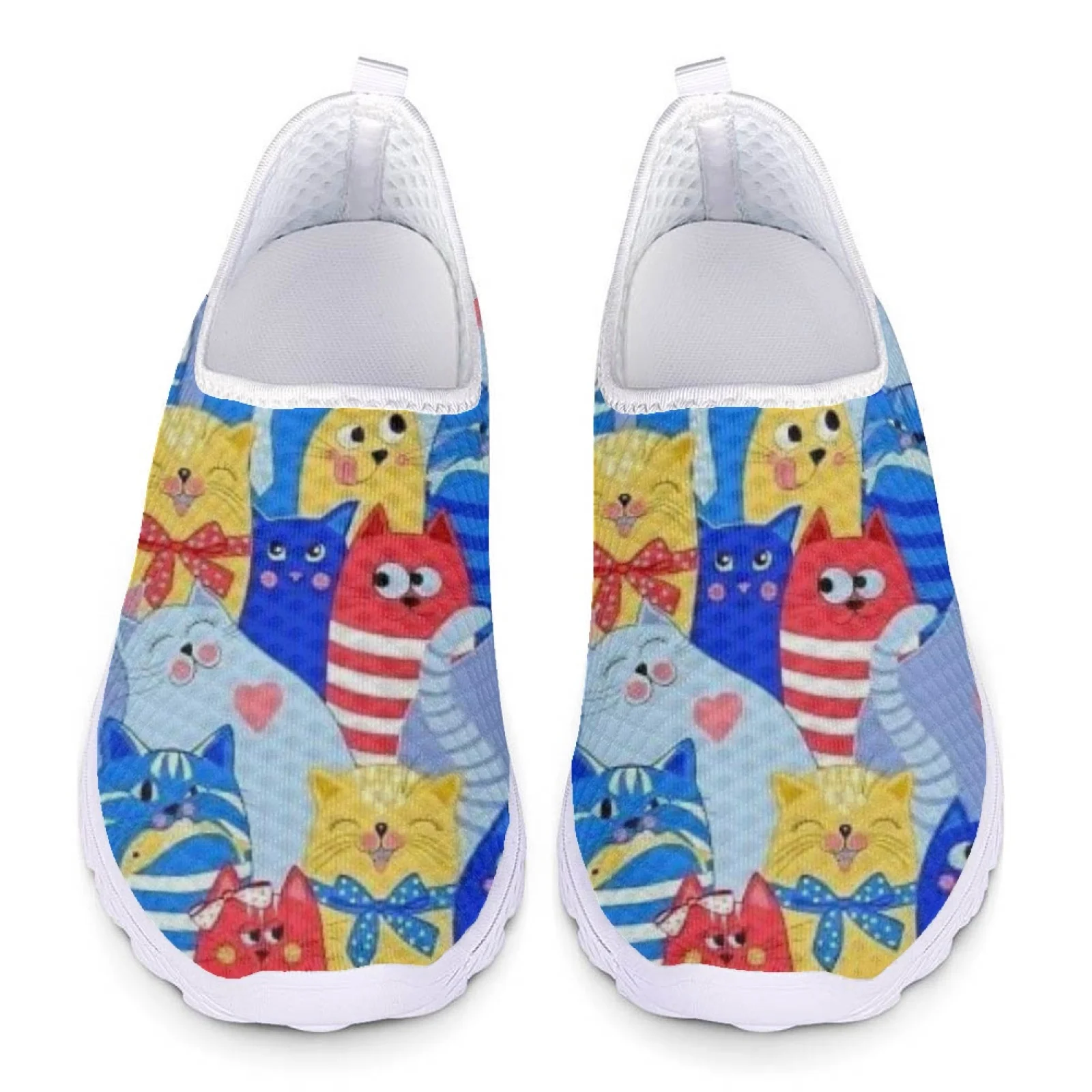 

פופולרי קריקטורה חתלתול עיצוב קל משקל לנשימה רשת נעלי קיץ נעלי הליכה נוחות רך להחליק על נעליים