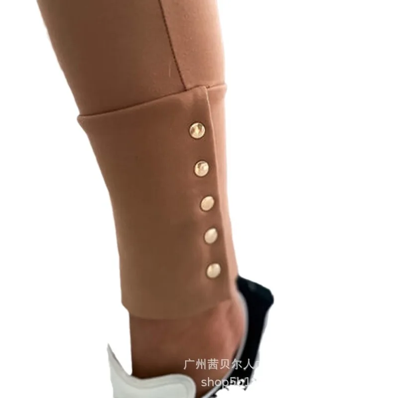 Новый облегающий кардиган с металлической пряжкой цвета хаки комплект свитера