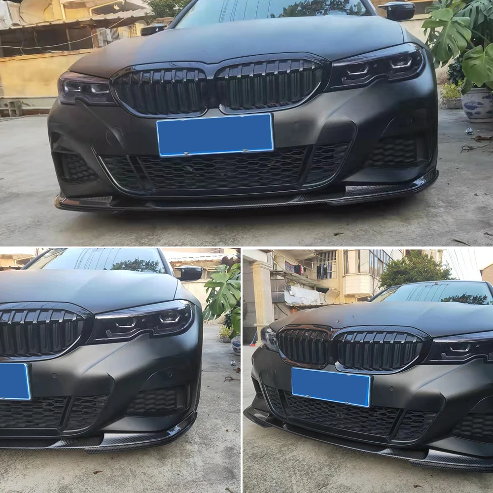 Передняя губа для BMW 3 серии G20 M-SPORT 320i 335i передний бампер из углеродного волокна