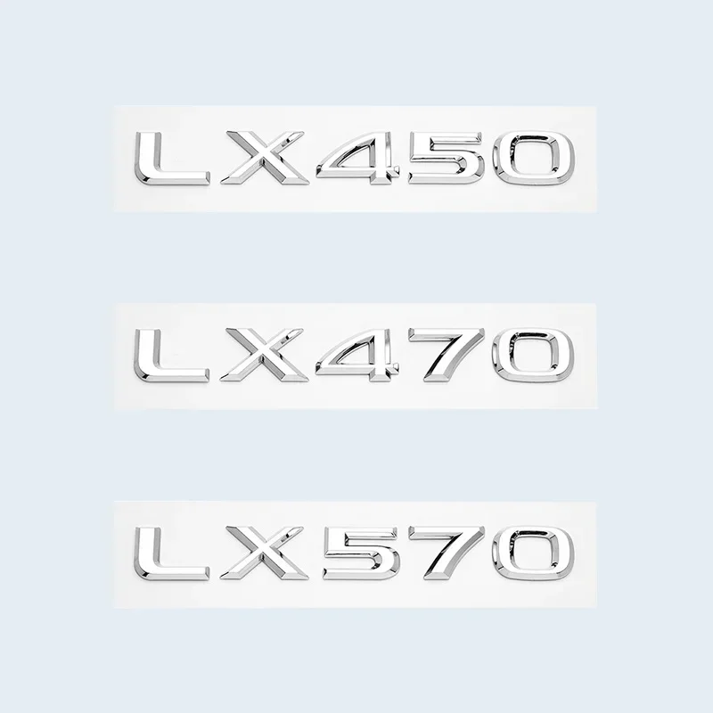 3D хромированный глянцевый черный ABS буквы номер LX450 LM570 LX470 эмблема для багажника