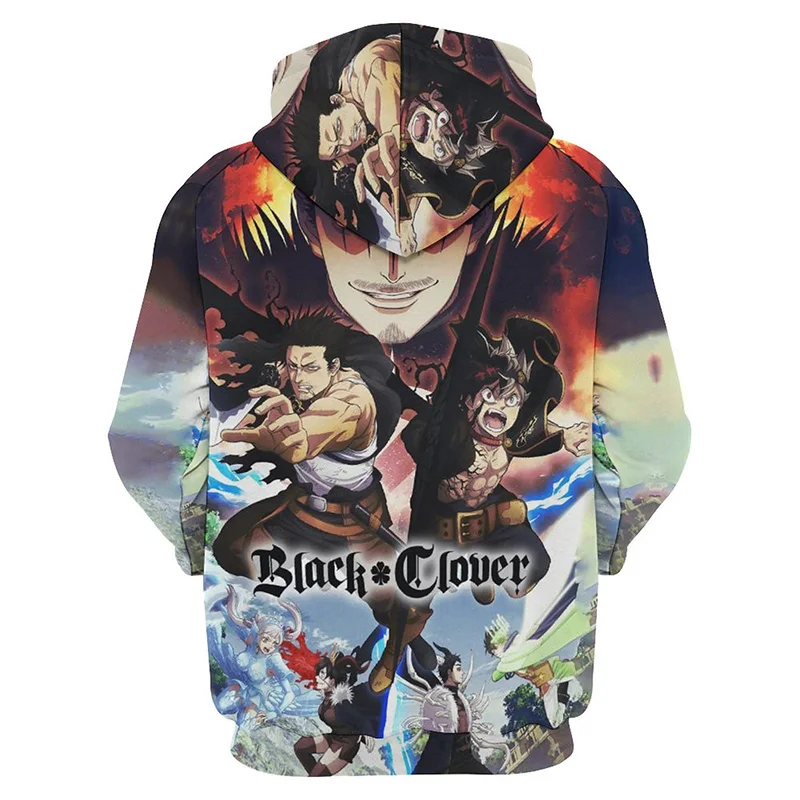 

Cartoon Black Clover Hoodie Men Clothing New 3D Anime Asta Printed Hoodies Women Harajuku Fashion Tops y2k Pullover Hooded Hoody