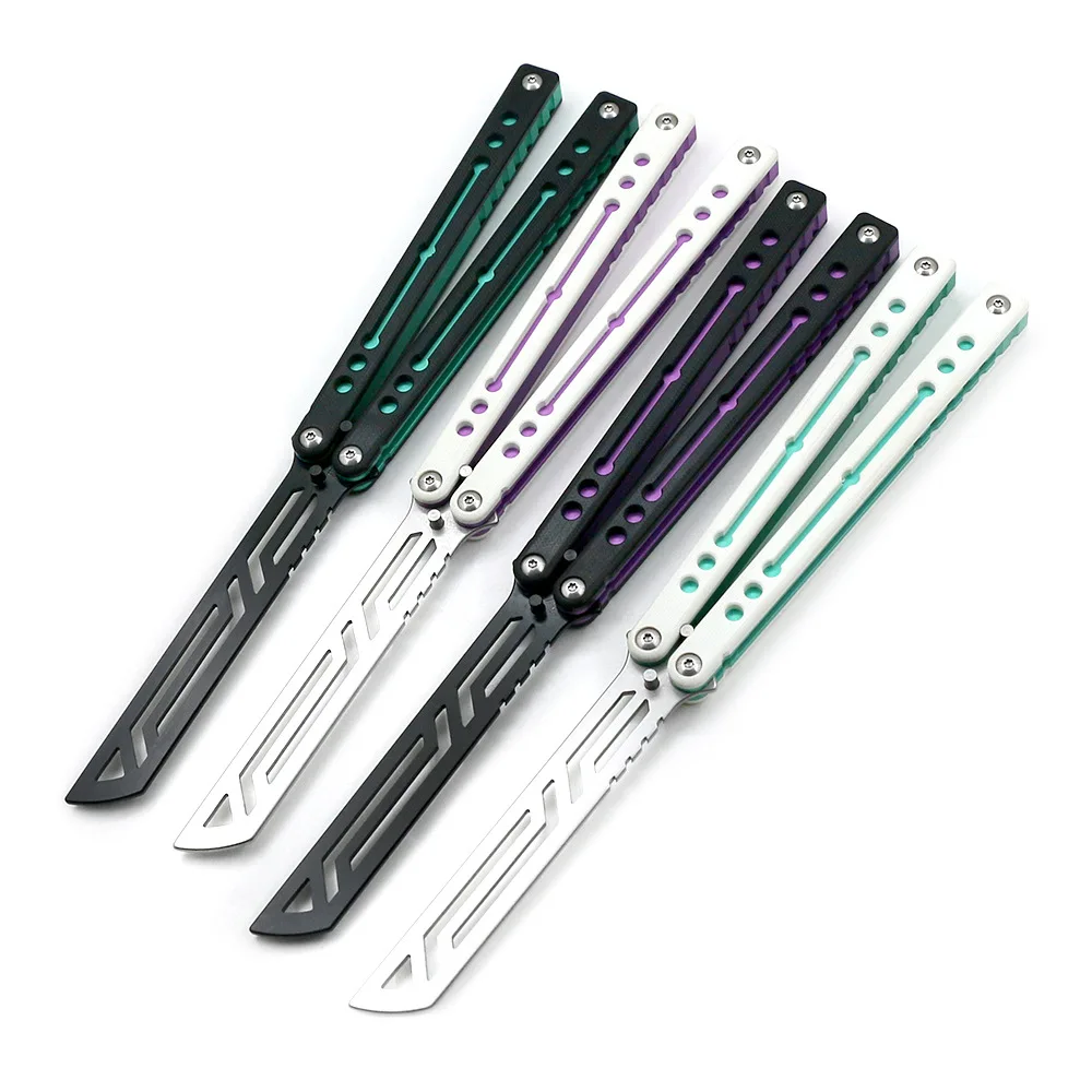 

Nautilus V2 Butterfly Knife G10 Handle 420 blade Training knife Swing Knife Collection tool has not opened