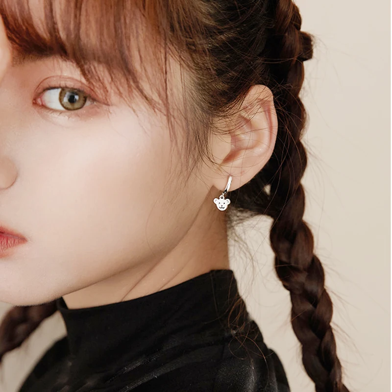 Модные серьги-гвоздики в форме сердца лука бабочки Дельфина звезды медведя кошки