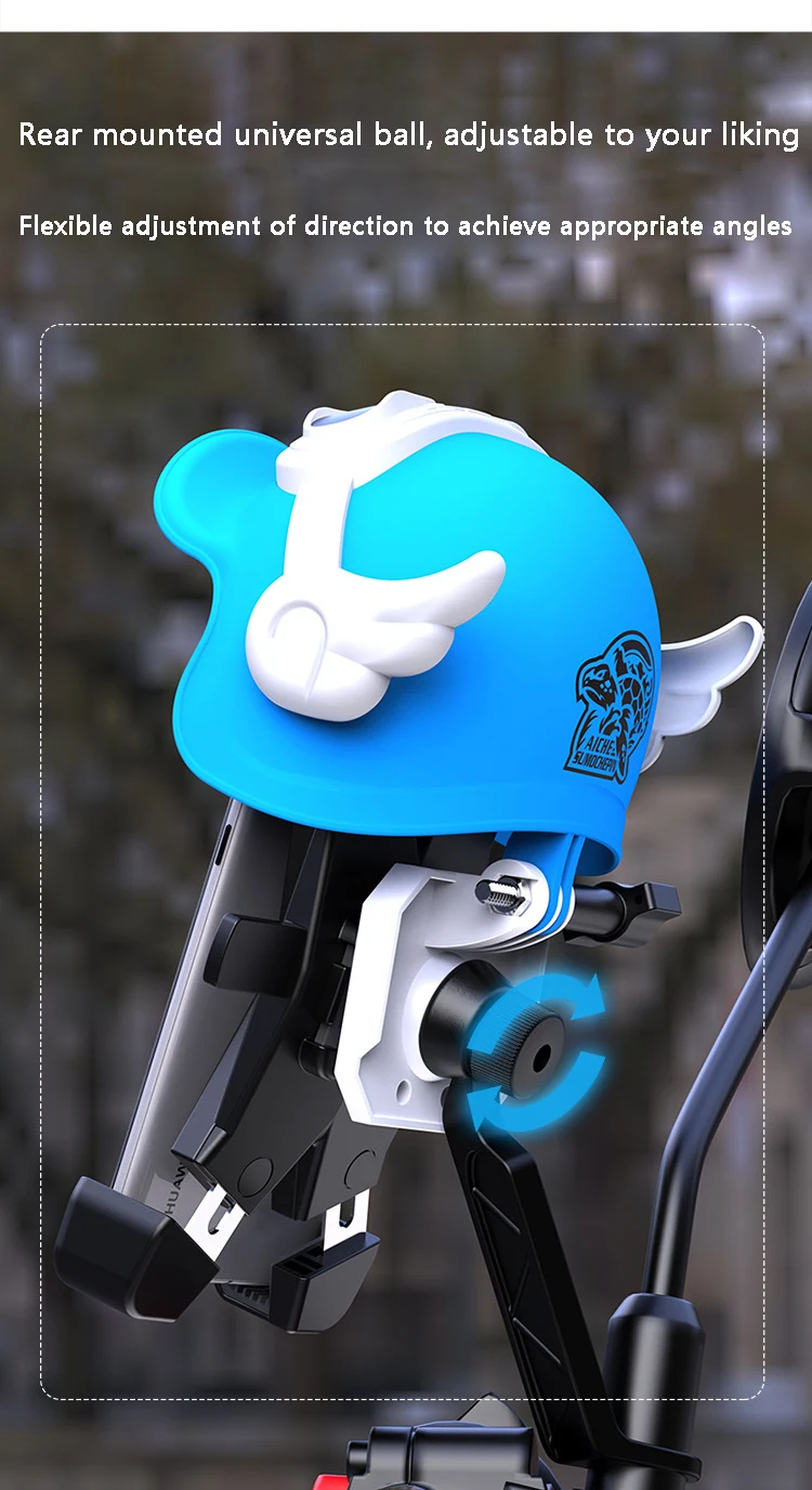 Кронштейн для мотоциклетного мобильного телефона компактный держатель шлема