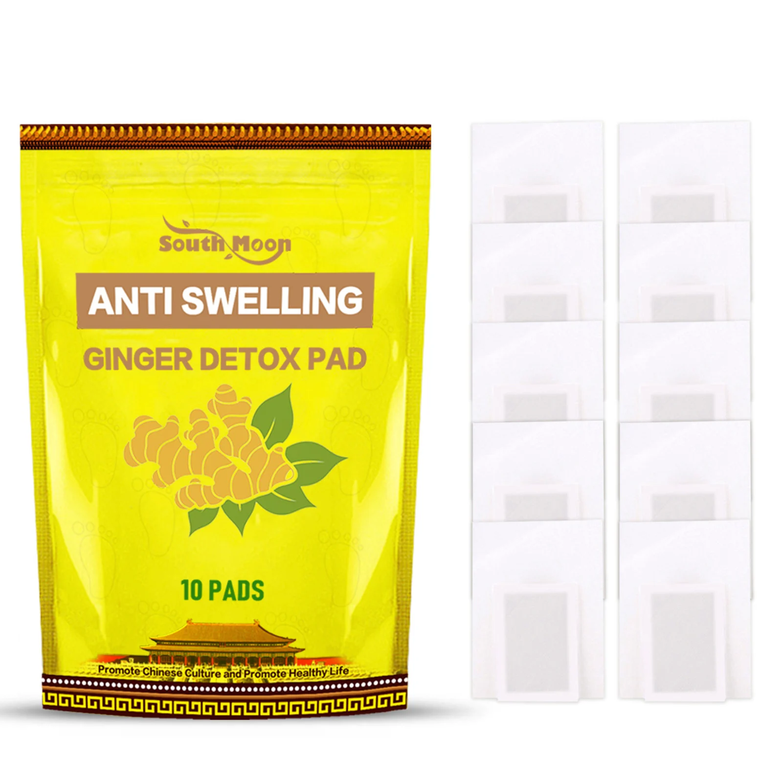 

10 Pieces Foot Pads Improves Sleep Quality Relieves Fatigue And Boosts Energy With Natural Bamboo Vinegar And Ginger Ingredients