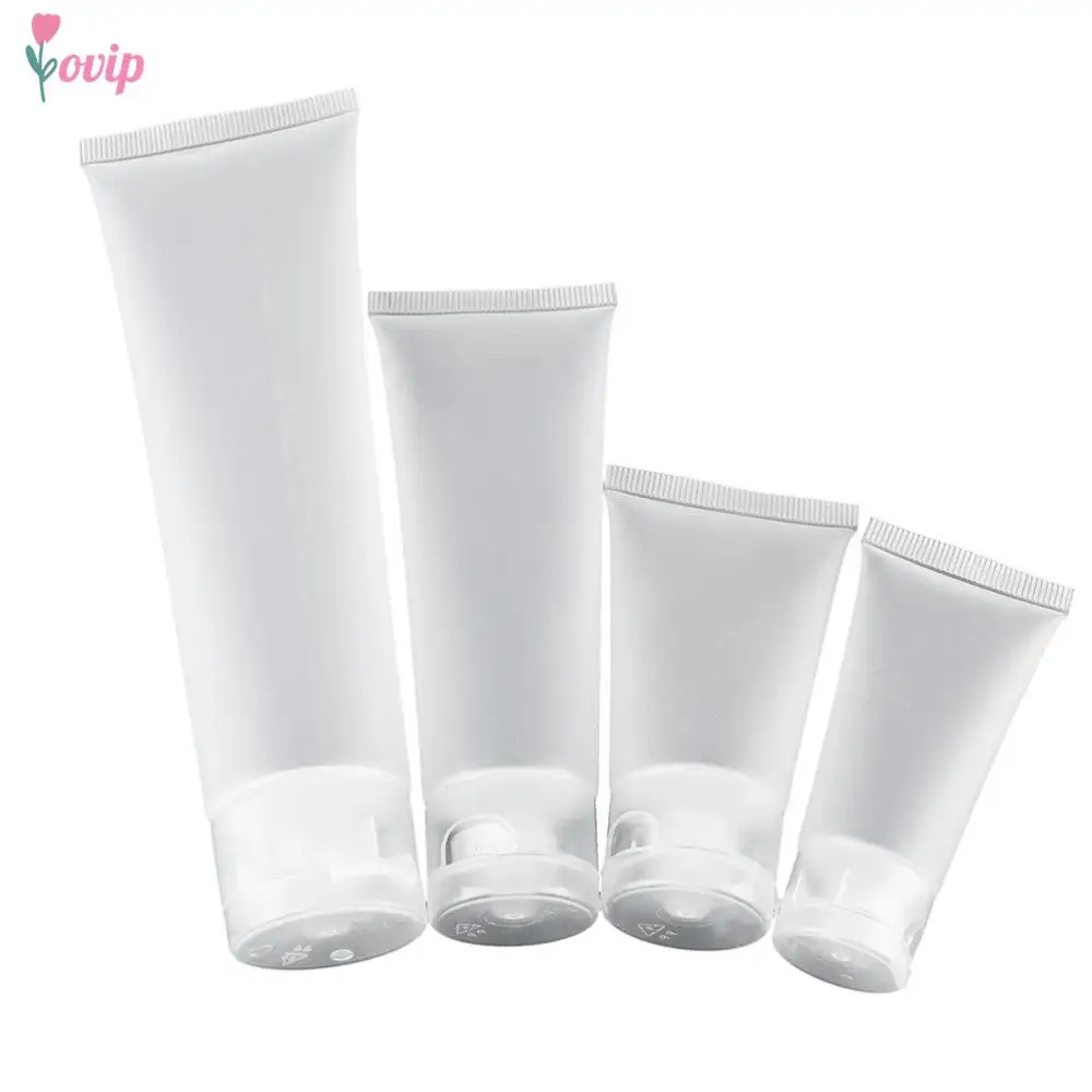 

5Pcs 20/30/50/100ml Empty Clear Containers Travel Cosmetic Cream Lotion Tubes