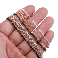 2m stainless steel wholesale cable chains necklace bulk rose gold silver jewelry for diy making supplies lots rope necklaces