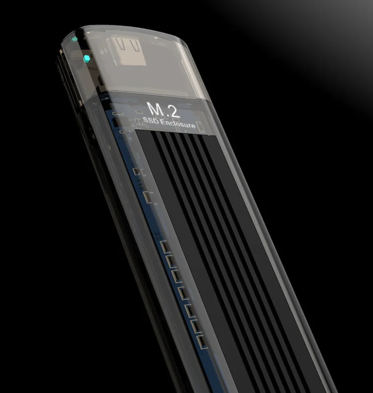

Чехол для жесткого диска M.2 Nvme, футляр для жесткого диска Type-C, с установкой без инструментов, Интеллектуальный твердотельный Чехол для мобил...