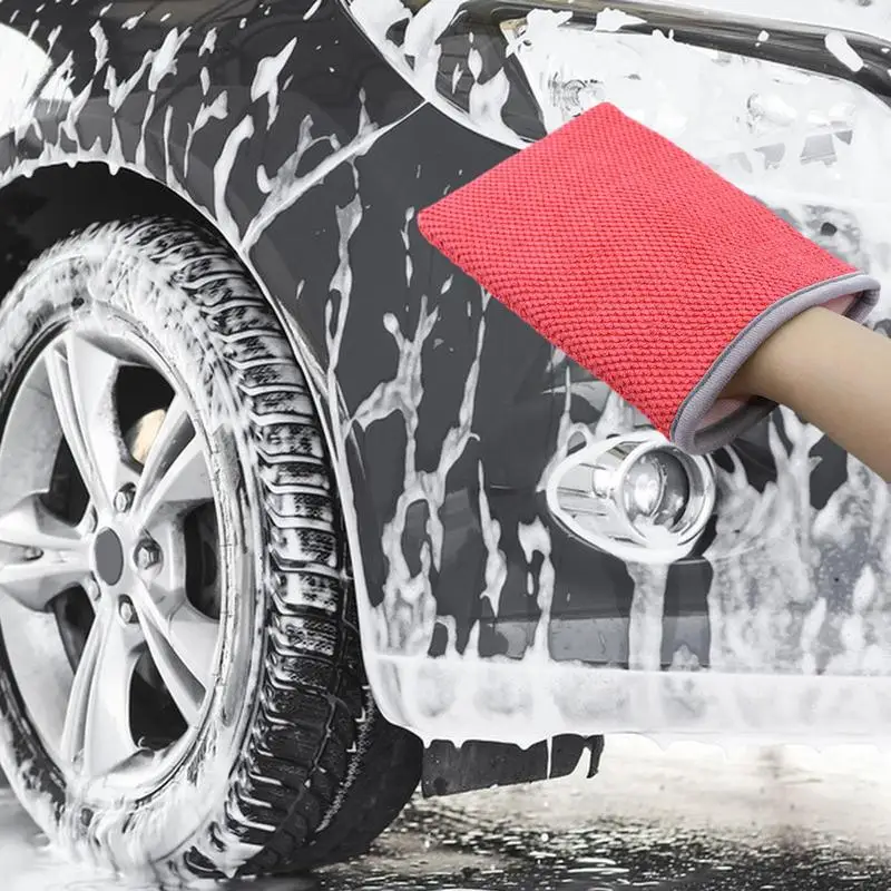 

Car Wash Cleaning Gloves Strong Water Absorption Auto Cleaning Rag Multipurpose Cars Washing Gloves For Vehicles Trucks Sedans