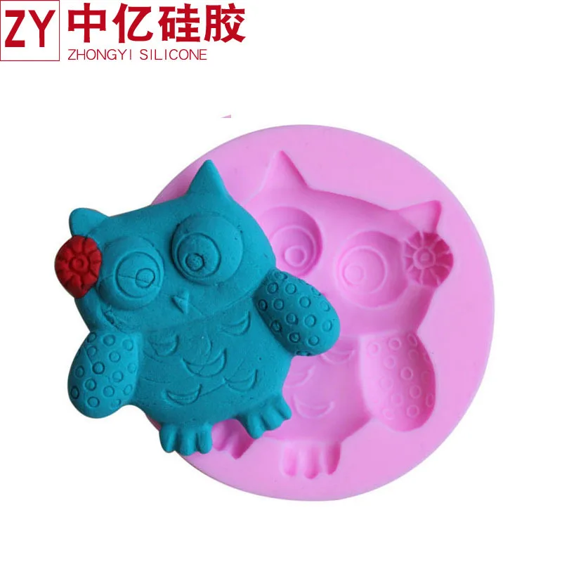 Инструмент для выпечки помадки в виде совы из жидкого силикона G073