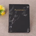 Модная Обложка для паспорта для мужчин и женщин, футляр для паспорта, удостоверения личности, кредитных карт, из искусственной кожи под мрамор, сумка-кошелек