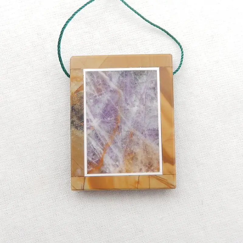 

Полудрагоценный искусственный Агат, разноцветная яшма Пикассо, обсидиановое ожерелье с подвесками 37x28x6 мм 17 г