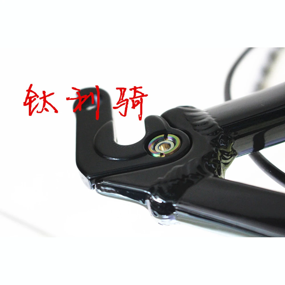 

Ti Golden Rainbow GR5 Titanium Alloy Screw & Nut For MTB Rear Deraileur Hook Dropout