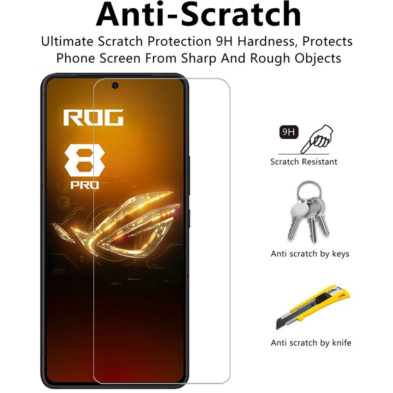 чехол для телефона asus rog 8 pro 5g защитная пленка из закаленного стекла на телефоне
