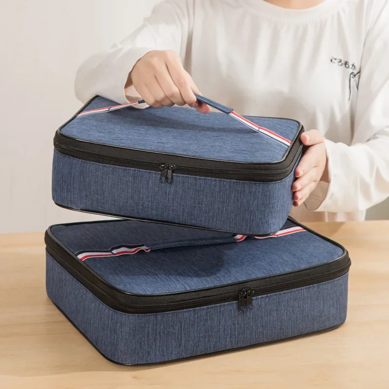 

Square Thicken Thermal Lunch Bag Bento Box Food Carrier Insulated Cooler Storage Bags Large Ice Pack Picnic Pouch Women Lunchbag