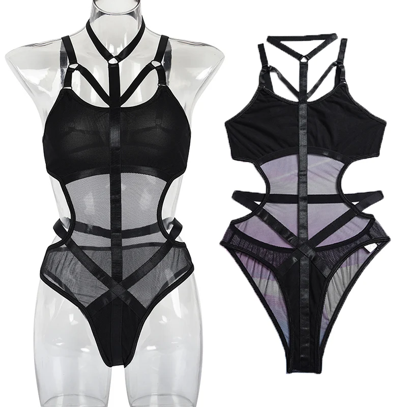 

Порно сексуальное Боди женское нижнее белье из сетчатой пряжи сексуальное белье 2022 Европейское черное цельное Сексуальное белье Женская Э...