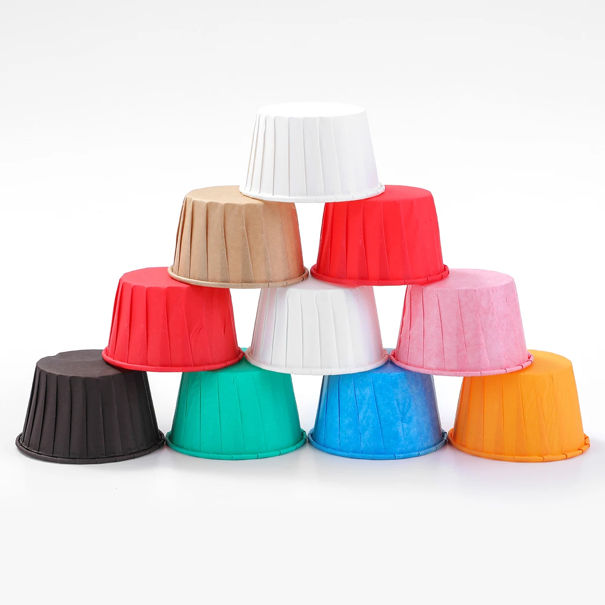 

100pcs Wedding Party Caissettes Kraft Paper Cupcake Liner Baking Cups Birthday Muffin Cupcake Paper Cup Oilproof Cake Molds