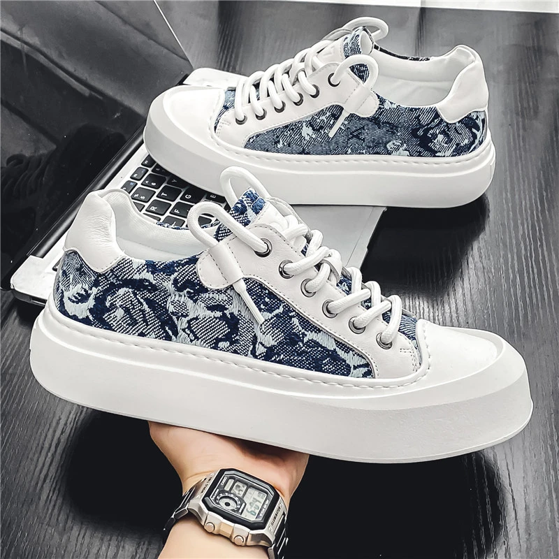 

Men's Casual Canvas Shoes New Spring Flat Bottom Lace Up Breathable Fashion Outdoor Anti Slip Comfortable Versatile Mens Shoes