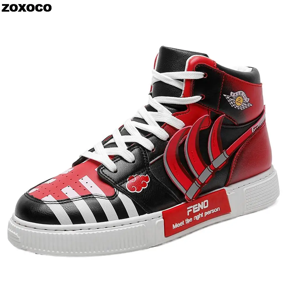 

Zoxoco 2022 New Anime Shoes Men's Women's Sneakers High Quality Vulcanized Shoes High Top Casual Shoes Flat Student Shoes