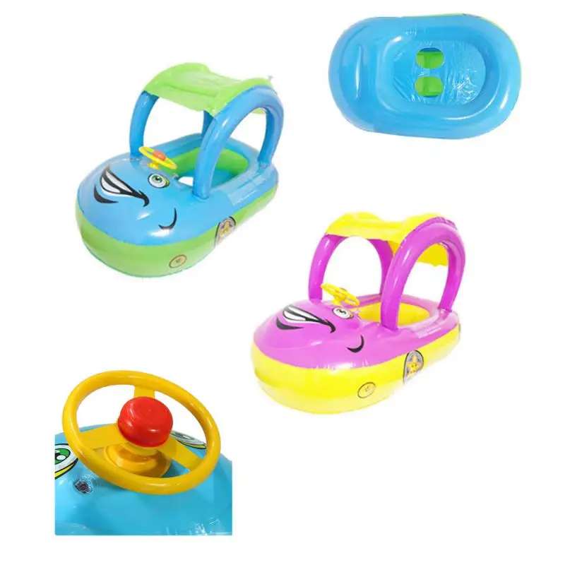 Детское Надувное плавающее сиденье из ПВХ с навесом от солнца и регулируемым