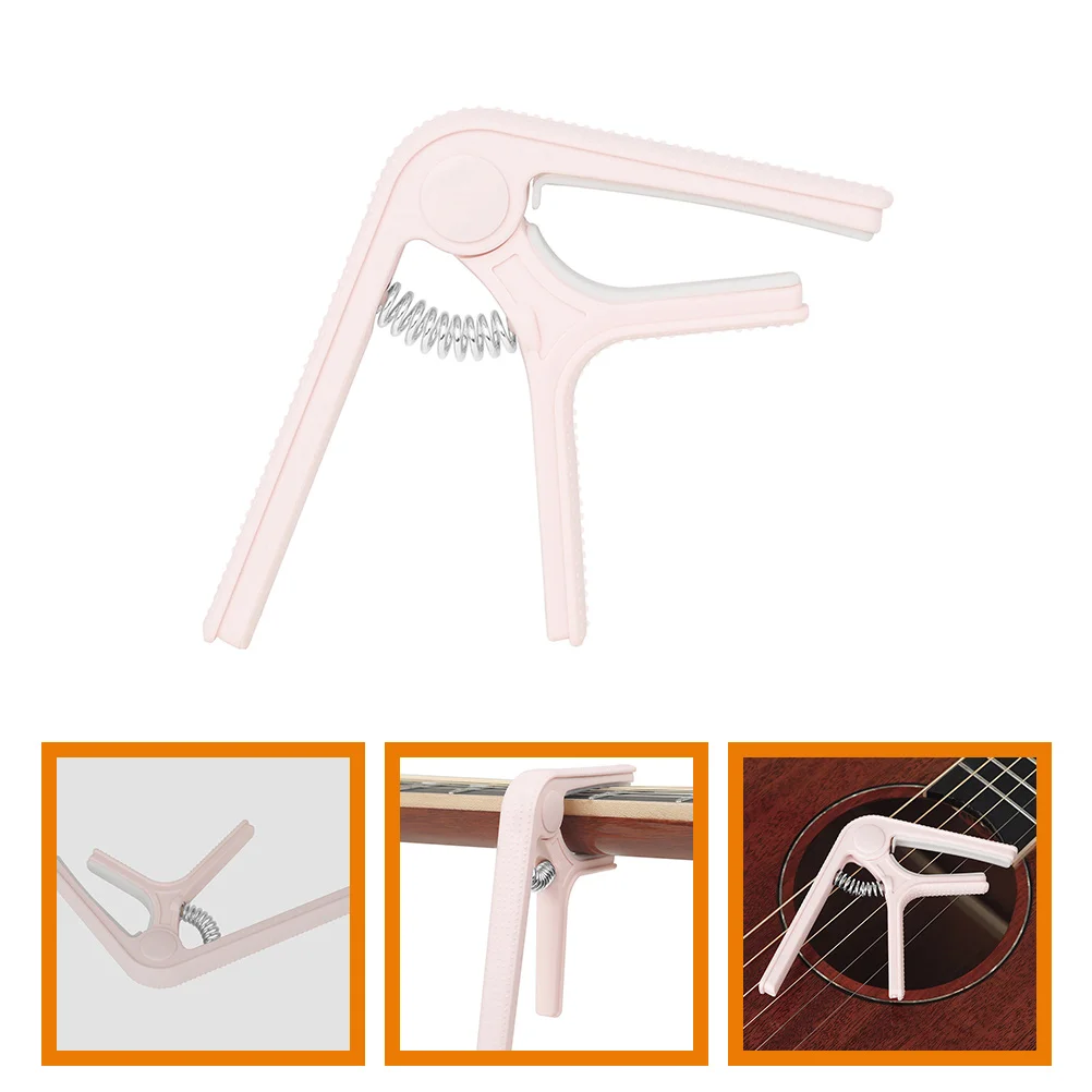 

Voice Changer Guitar Clip Capo Acoustic Ukulele Electronic Accessories Wooden Electric Silica Gel