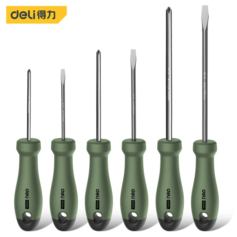 

2/4/6 Pcs Magnetic Bit Screwdriver Sets Cr-v SLOTTED/Phillips Screw Driver TPR Non-slip Handle Household Repairing Hand Tools