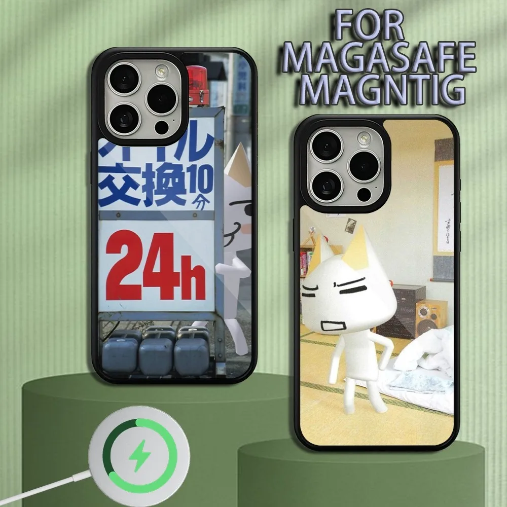 Милый телефонный чехол Lnoue toro для iPhone 11 12 13 14 15 Plus Pro Max магнитный беспроводной