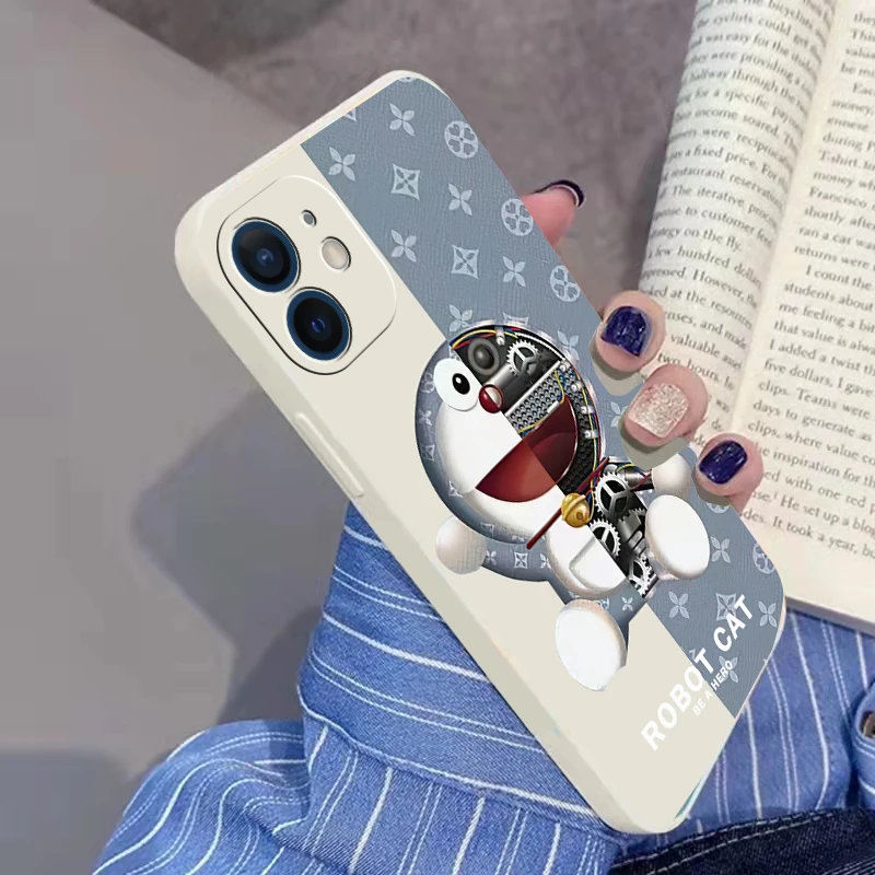 

2022 Mechanical Cat For Apple iPhone 11 12 13 Pro 13 12 Mini X XR XS Max 5 6 7 8 Plus Phone Case Liquid Silicone Cover fundas