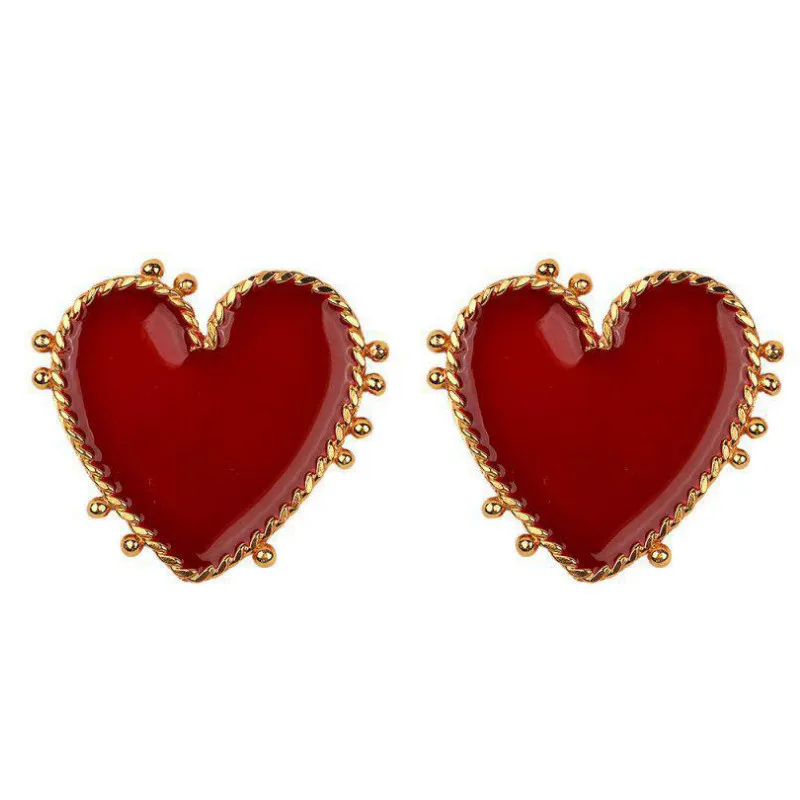 

New Creative Retro Heart Shape Earrings for Women Temperament Jewelry Gift