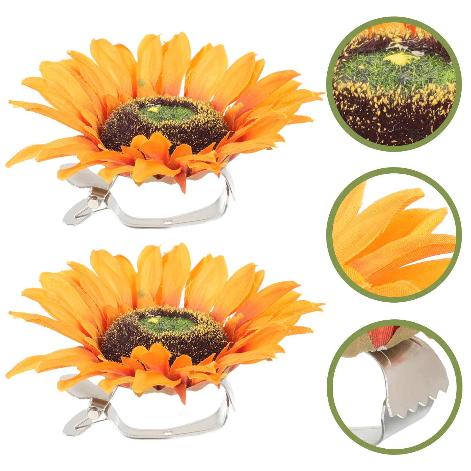 

2 Pcs Sunflower Curtain Clip Holdback Drapery Holder Clips Curtains Tieback Clamp Binding
