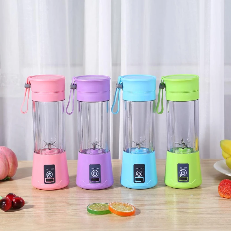 Blades Electric Fruit Juicer Mini USB Portable Smoothie Maker Blender Machine Sports Bottle Juicing Cup Kitchen