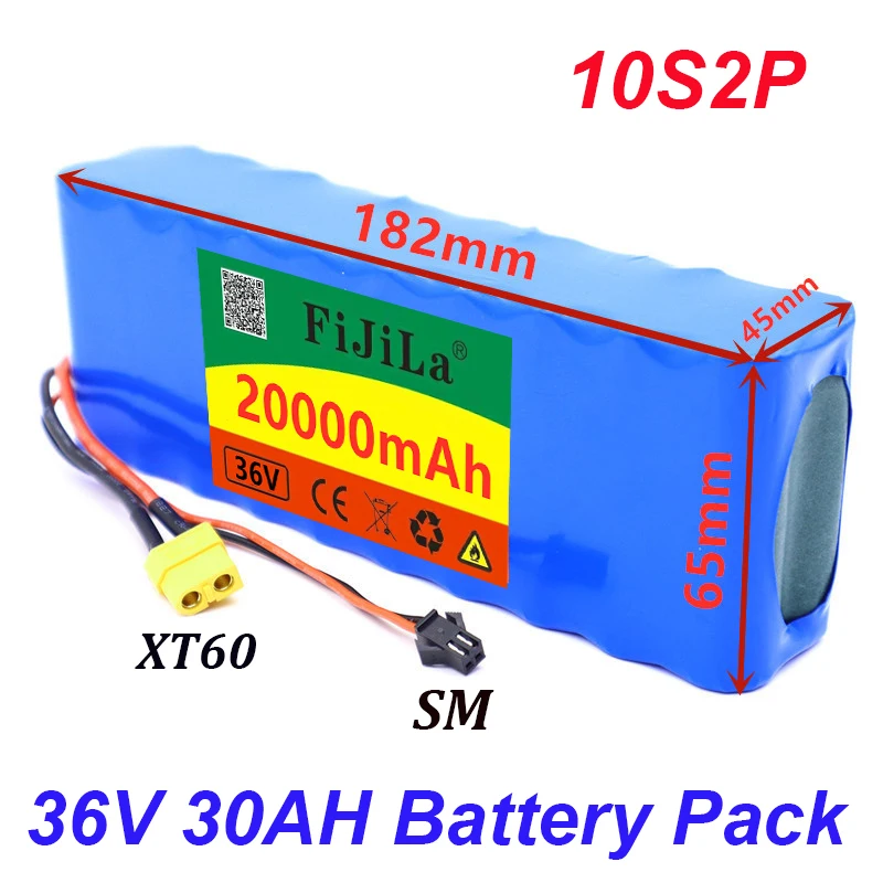 

36 в 30 Ач 10S2P 18650 перезаряжаемый аккумулятор 30000 мАч, модифицированные велосипеды, Электромобиль 42 в Электрический велосипед Скутер mot