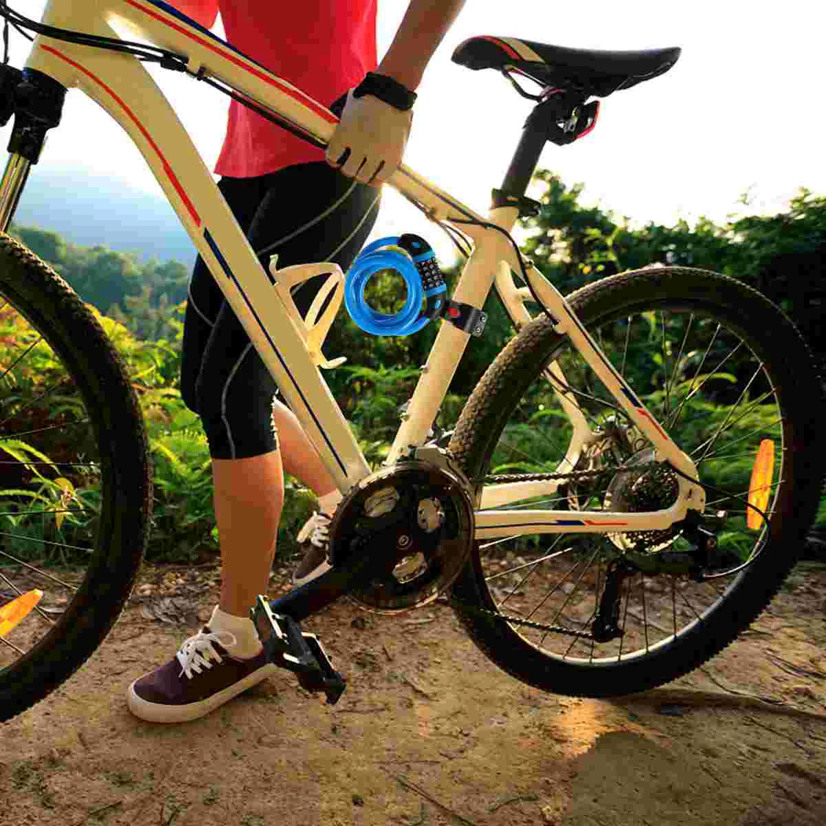 

Mountain Bike Steel Cable Lock Premium Anti-theft Five-digit Code Lock Security Lock Bike Lock for Bicycle