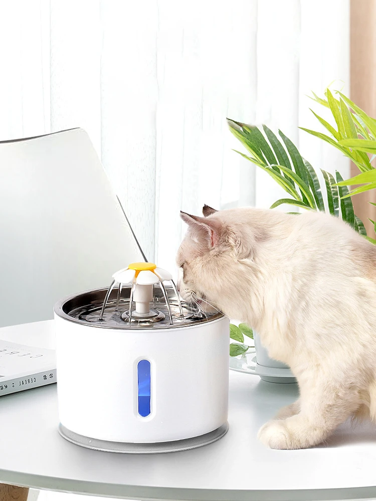 

2.4L Automatic Cat Water Fountain LED Electric Mute Water Feeder USB Dog Pet Drinker Bowl Pet Drinking Dispenser