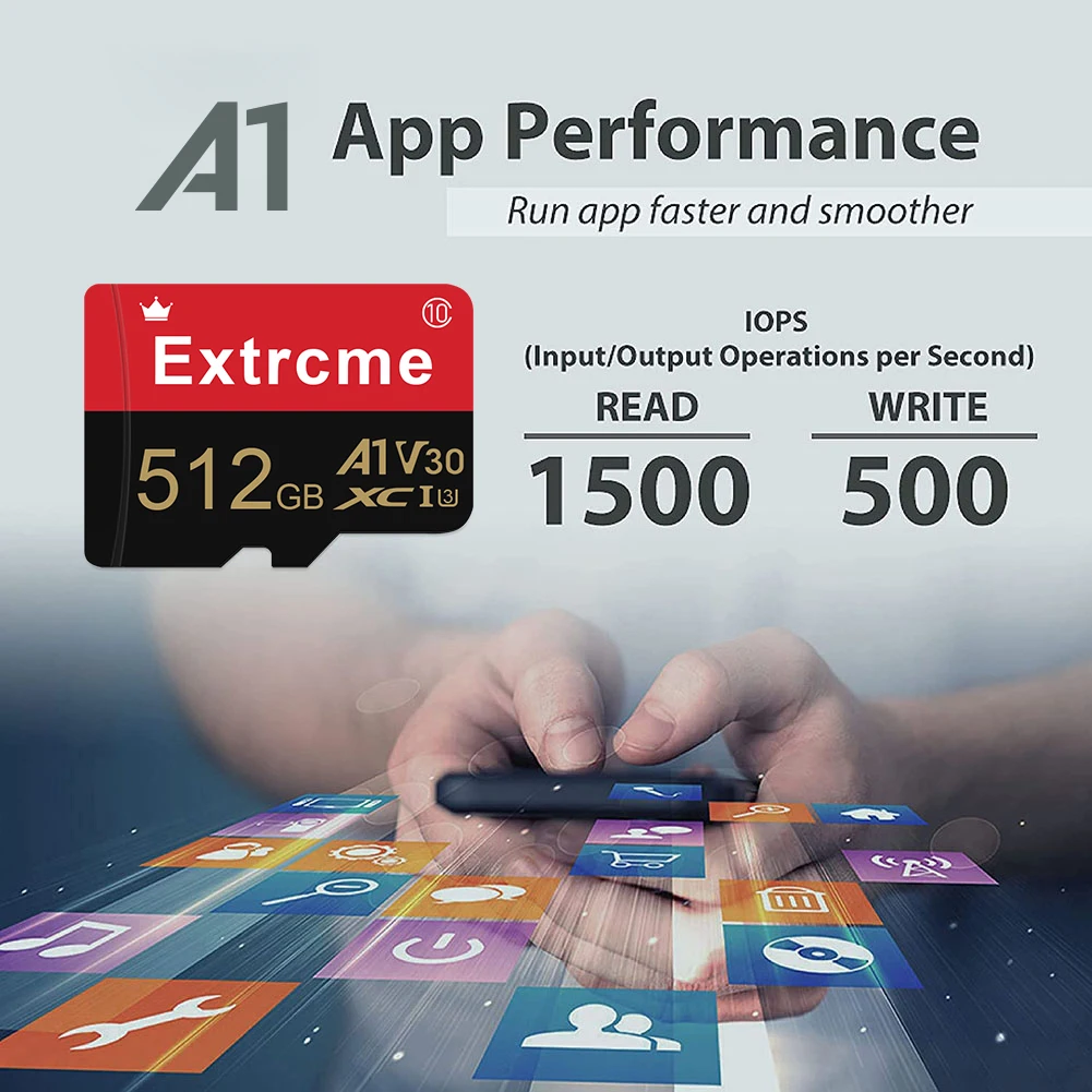 Фото Высокоскоростная карта памяти Micro SD U3 V30 TF/SD для мобильных телефонов, камер, планшетов, экстремально быстрая карта памяти 128GB 256GB 512GB 64GB для Switch №2