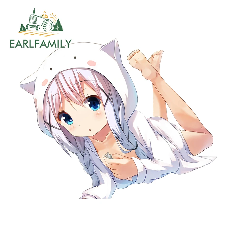 EARLFAMILY 13 см x 10 6 кафuu Chino милые автомобильные наклейки водонепроницаемые бамперы