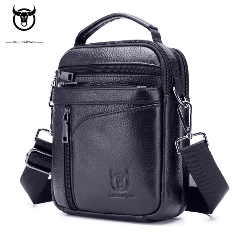 

Сумка Bullcaptain JYB058 мужская из натуральной кожи, саквояж на плечо в деловом стиле, маленький мессенджер, клатч с откидной крышкой, мешок кросс-боди