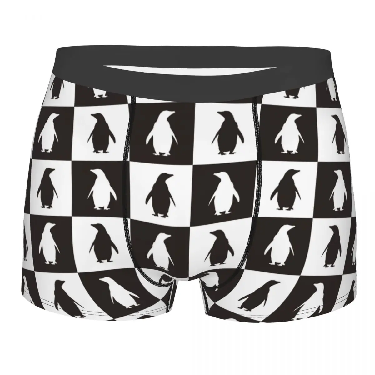 

Мужские боксеры, женское нижнее белье с милым пингвином, дышащее нижнее белье с животными, черные и белые мужские сексуальные шорты
