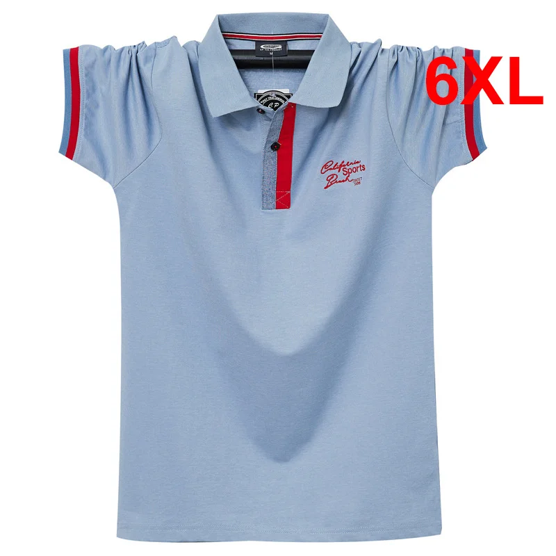

2022 Summer Loose Polo Shirt Men Casual Short Sleeve Polo Shirts Cotton Fashion Breathable Tops Male Plus Size 4XL 5XL 6XL HA204