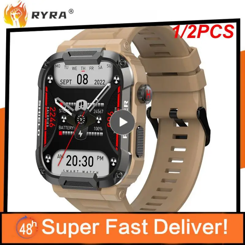 

1/2PCS New call Smart Watch Men IP68 5ATM Waterproof Outdoor Sports Fitness Tracker Health Monitor Smartwatch for